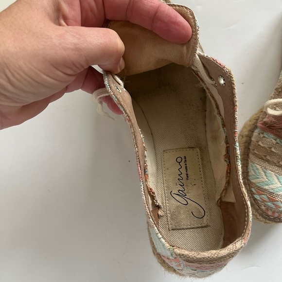 Gaimo Tie Espadrilles Multicolor Low Top Lace Up Aztec Casual Shoes women’s 39 - Picture 5 of 11